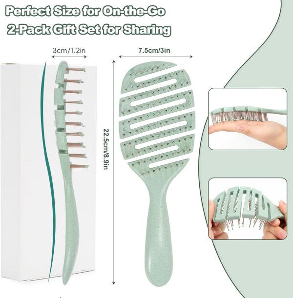 Gelapa 2pcs Detangling Hair Brush, Soft Hair Brush for Women... - Image 6