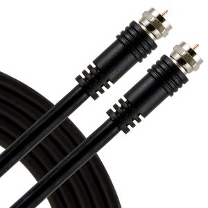 UltraPro RG6 Coaxial Cable 3ft. Black, F-Type Connectors, Do...
