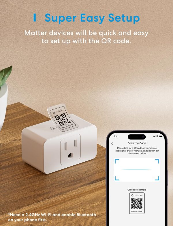 meross Matter Smart Plug Mini, Energy Monitoring, Wi-Fi Outl... - Image 7