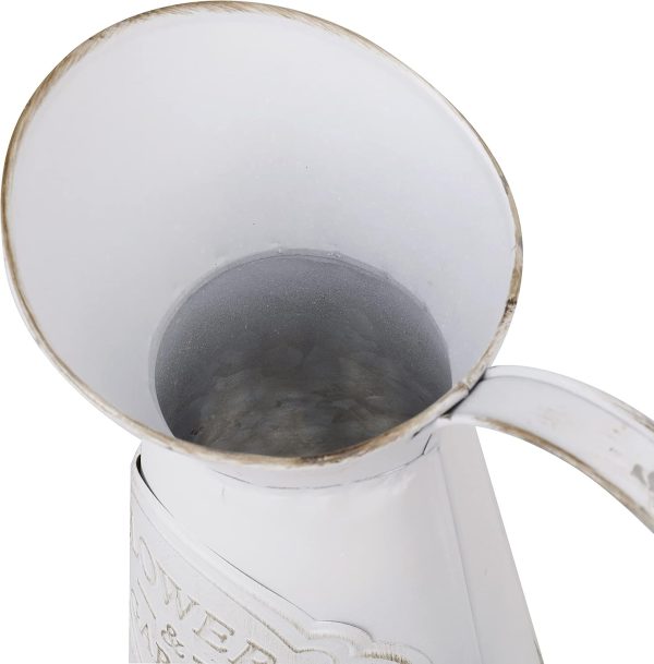 SOUJOY Rustic Shabby Chic Vase, Farmhouse Galvanized Flower ... - Image 4