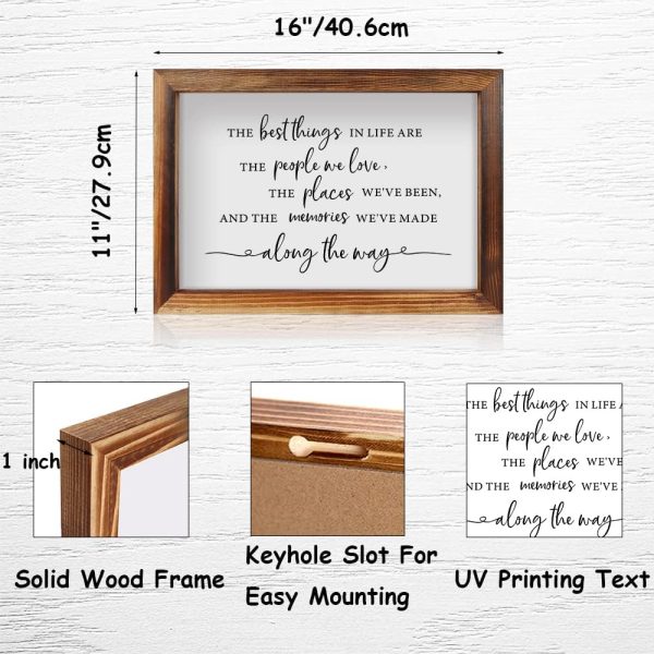 CHDITB The Best Things in Life Framed Wall Art(16"×11"), Woo... - Image 6