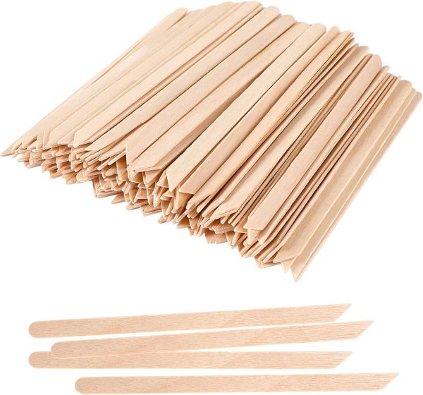 JANYUN 200 Pcs Eyebrow Waxing Sticks Wax Applicator, Wood Wa...
