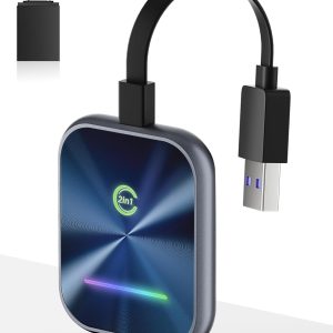 Wireless CarPlay Adapter,2 in 1 Wireless CarPlay and Android...