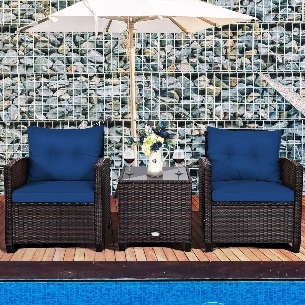 KOTEK 3 Piece Patio Furniture Set, Outdoor Conversation Set ... - Image 2