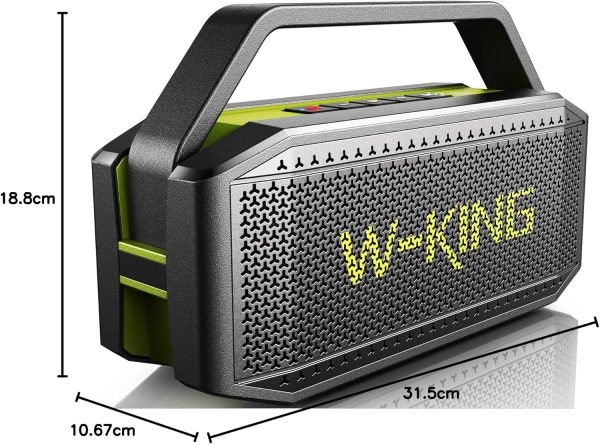 W-KING Bluetooth Speaker - (100W PEAK)60W Rich Bass, IPX6 Wa... - Image 10