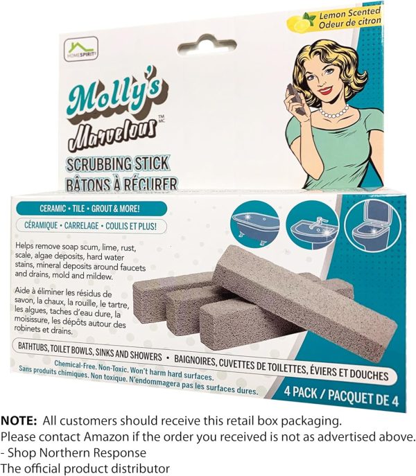Molly's Marvelous Scrubbing Sticks – 4-Pack Pumice Stones fo... - Image 2