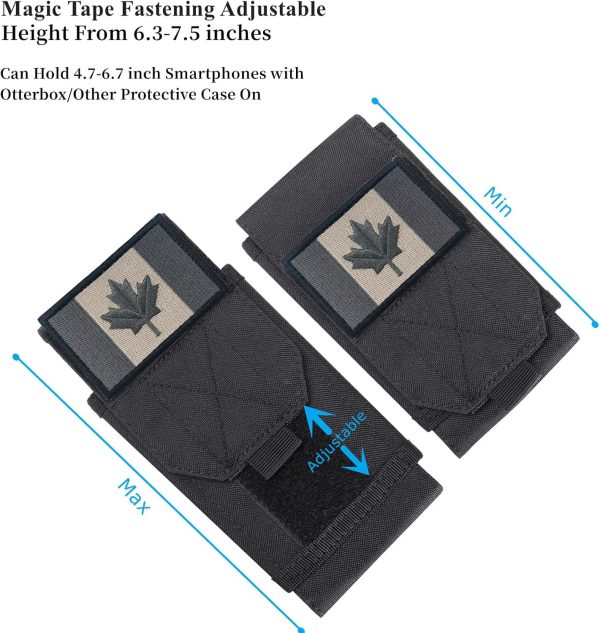Heyqie Black Tactical Molle Waterproof Cellphone Pouch Case,... - Image 5