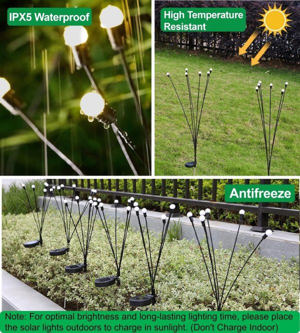 SIOTMERA 8 Count Solar Lights Outdoor Waterproof IPX5, Solar... - Image 6