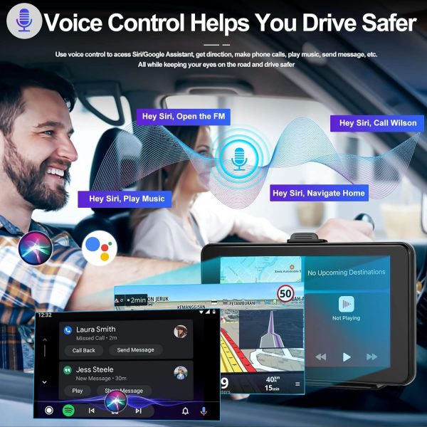 Portable Wireless Apple Carplay Android Auto Car Stereo Radi... - Image 3