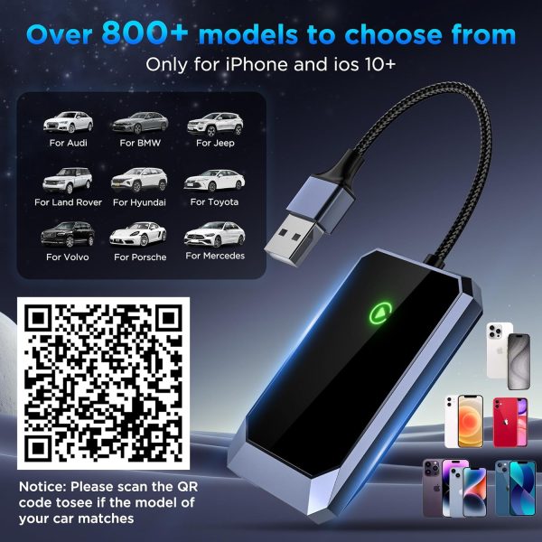 Wireless Carplay Adapter, Converts Wired to Wireless carplay... - Image 3