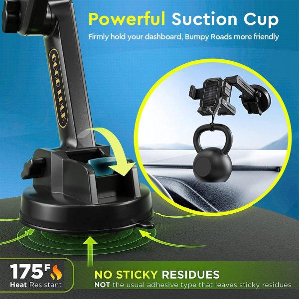 EVEMANT Phone Mount for Truck, Truck Phone Holder Mount Heav... - Image 6