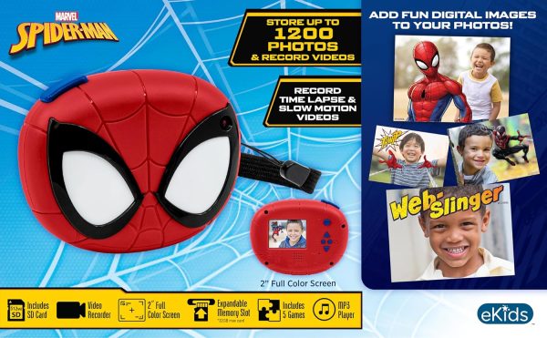 ekids Spiderman Kids Camera with SD Card, Digital Camera for... - Image 8