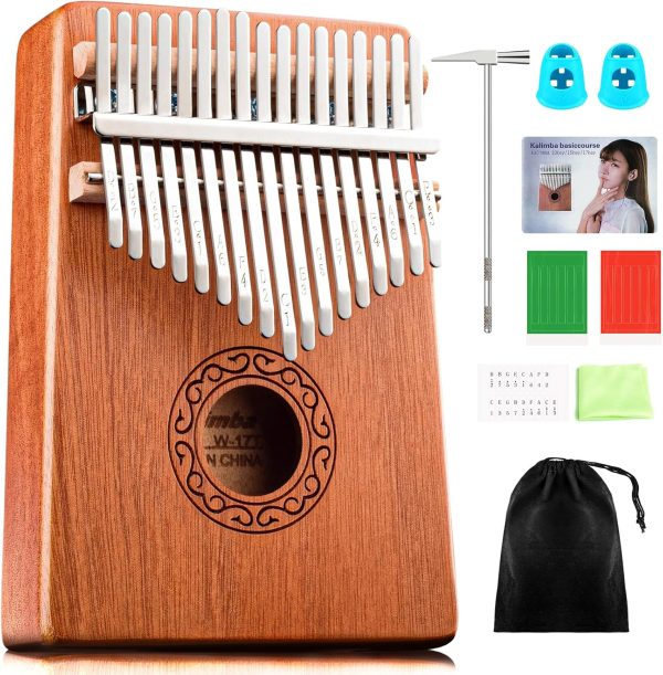 CAHAYA Kalimba Thumb Piano Beginner Set 17-Key Wooden Thumb ...