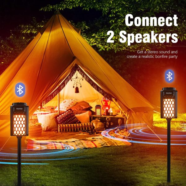 Blonbar 2PCS Led Flame Speaker,Outdoor Bluetooth Speaker wit... - Image 3
