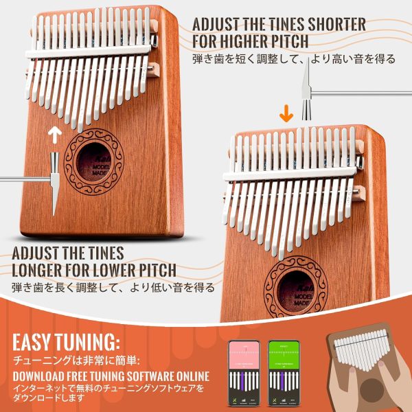 CAHAYA Kalimba Thumb Piano Beginner Set 17-Key Wooden Thumb ... - Image 5
