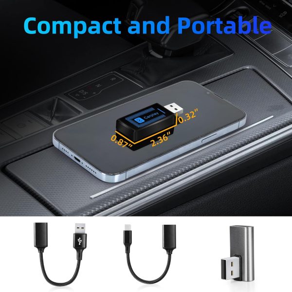 Wireless Carplay Adapter for iPhone,2024 Upgrade USB CarPlay... - Image 8