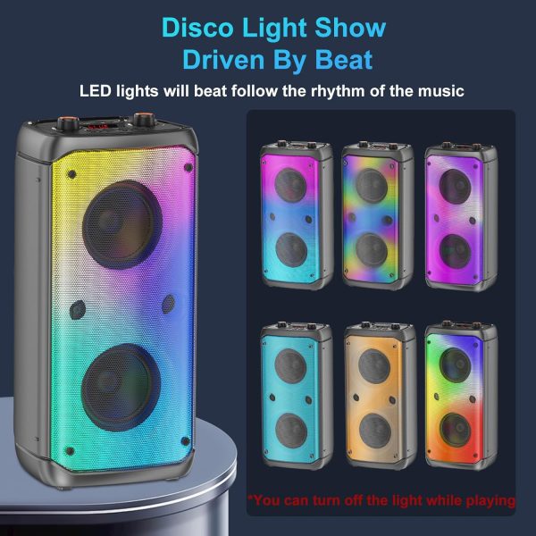 TAMPROAD Bluetooth Speaker, 80W Peak Wireless TWS Portable O... - Image 4