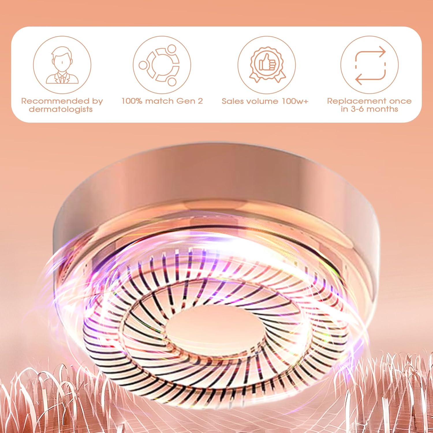 Replacement Heads for Flawless Facial Hair Remover, Gen 2 Re…