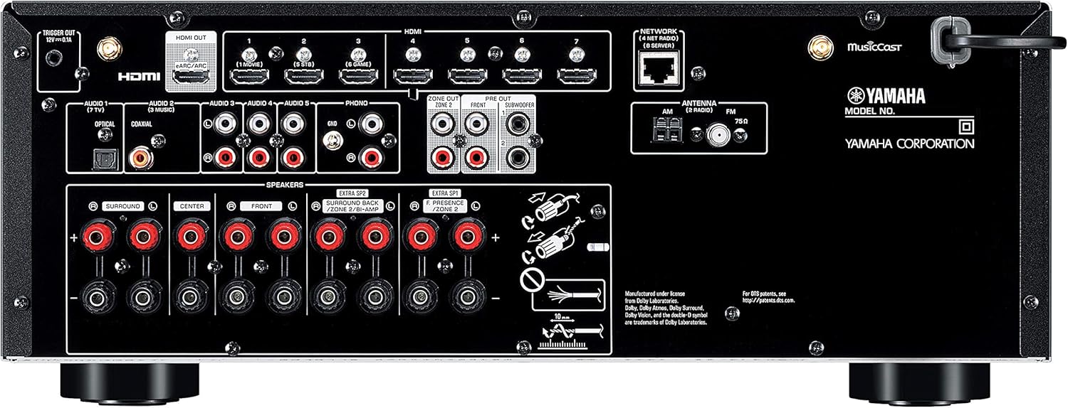 Yamaha RX-V6A Home Theatre Receiver, 7.2 Channel, 4K/120Hz a…