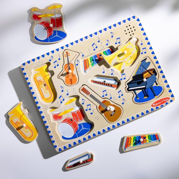 Melissa & Doug Musical Instruments Sound Puzzle - Wooden Peg... - Image 9