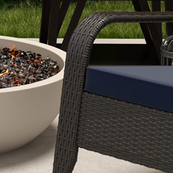 Outsunny Patio Wicker Adirondack Chair, PE Rattan Outdoor Mu... - Image 9