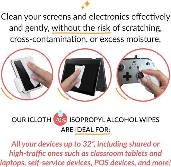iCloth 70% Isopropyl Alcohol Large Screen and Electronics Wi... - Image 3