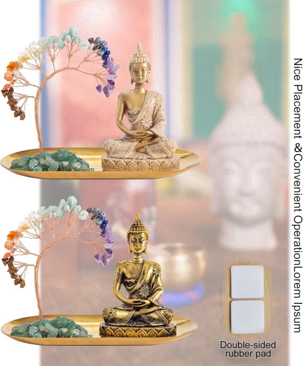 7 Chakra Healing Crystal Tree and Zen Statue, Sakyamuni Budd... - Image 6