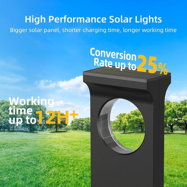 KOOPER Solar Lights Outdoor, 6 Pack Upgraded Moon Shaped Lan... - Image 3