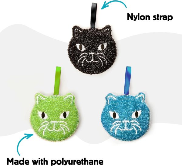 Kikkerland Reusable Cat Scrub Sponge – Cleaning Supplies for... - Image 4