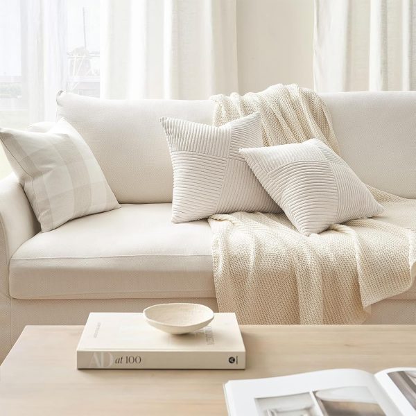 Topfinel Cream White Decorative Neutral Throw Pillow Covers ... - Image 3