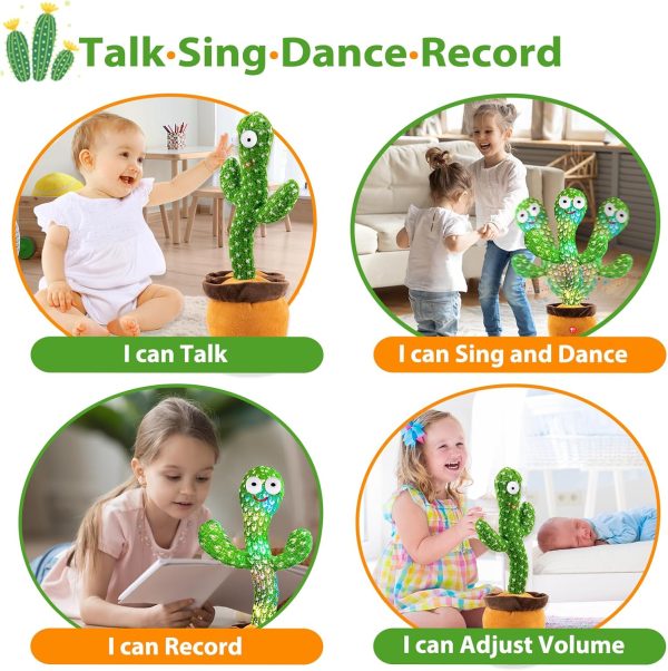 Rechargeable Singing Dancing Talking Cactus Toy with Volume ... - Image 2