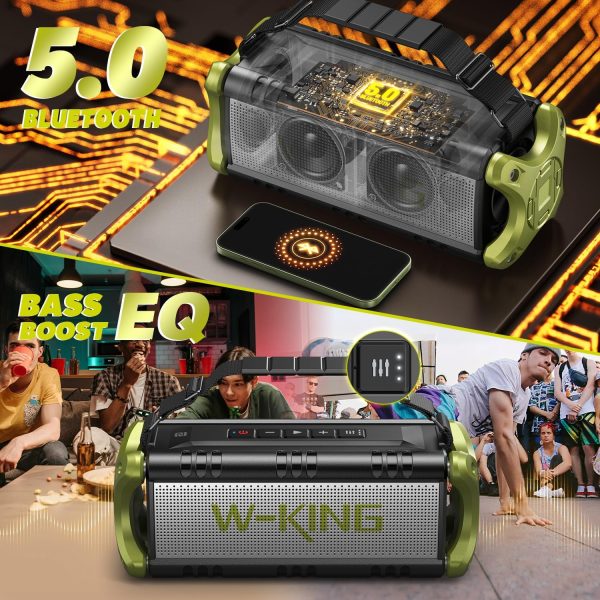 W-King 90W Peak Bluetooth Speaker, Portable Speakers Bluetoo... - Image 4