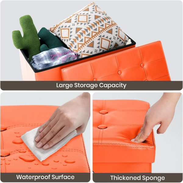 COSYLAND Ottoman Bench with Storage, 76x38x38 Centimeters Fo... - Image 7