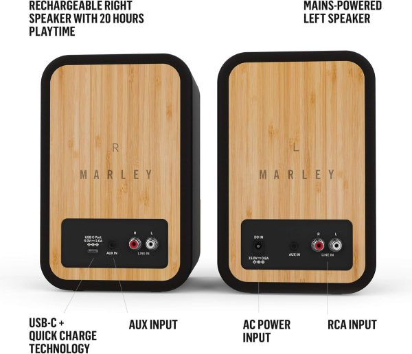House of Marley Get Together Duo, Powerful Bookshelf Speaker... - Image 5