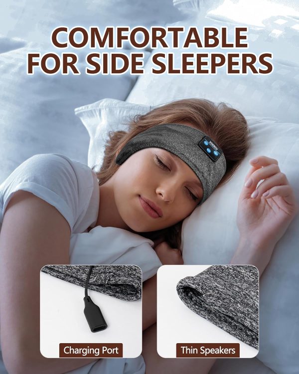 Voerou Sleep Headphones Sports Headband,Bluetooth Sleep Mask... - Image 4