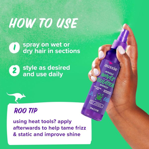 Aussie Miracle Waves Frizz-Fighting Hair Spray with Hemp See... - Image 6