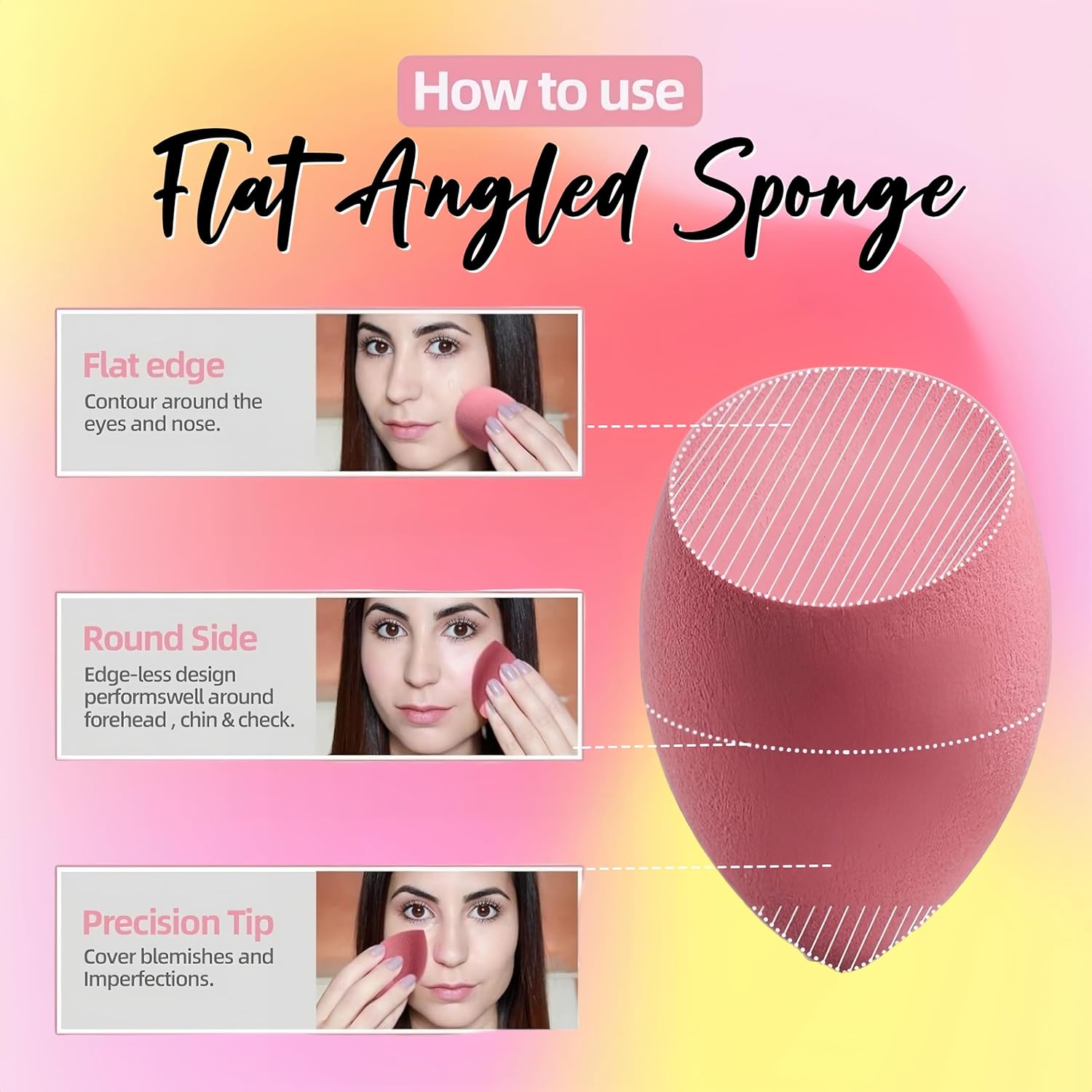 Makeup Sponge Set BS-MALL with Storage Case 7 Pcs for Liquid…