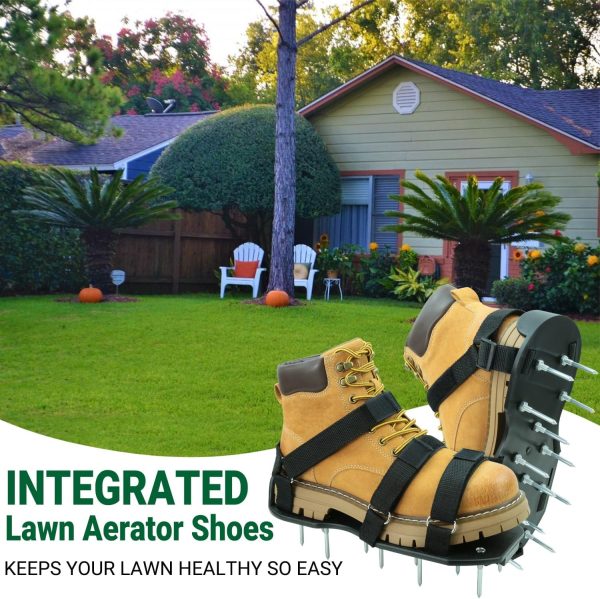 MILLUXXi Lawn Aerator Shoes with Hook & Loop Straps for Effe... - Image 4