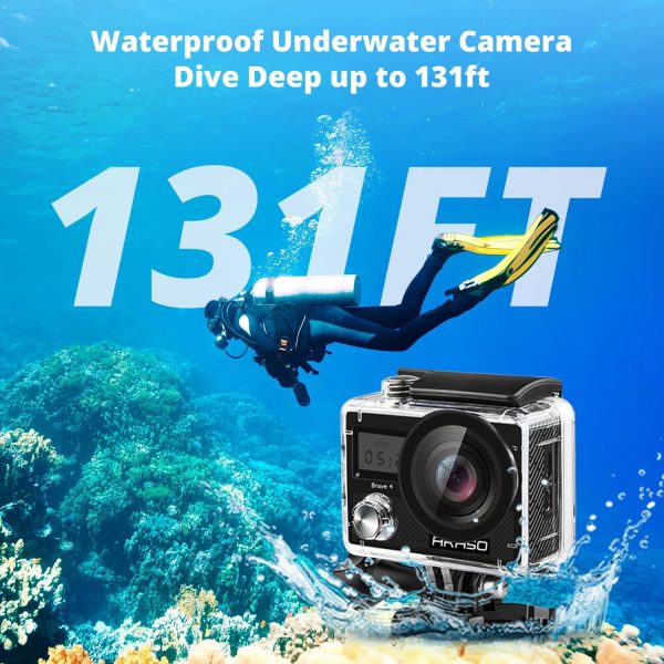 AKASO Brave 4 4K30fps Action Camera with 64GB MicroSDXC Memo... - Image 4