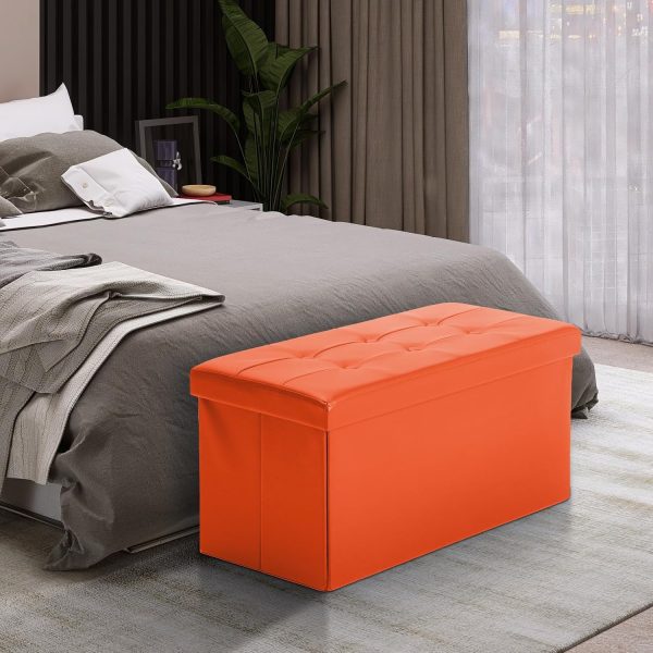 COSYLAND Ottoman Bench with Storage, 76x38x38 Centimeters Fo... - Image 2