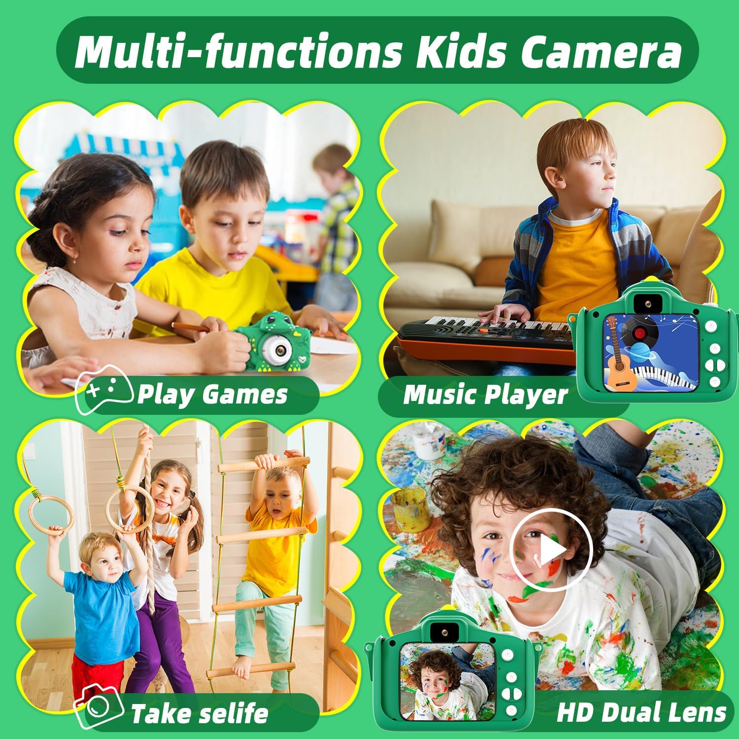 Kids Camera for Girls Boys Toddlers Childrens Age 3-8 Digita…