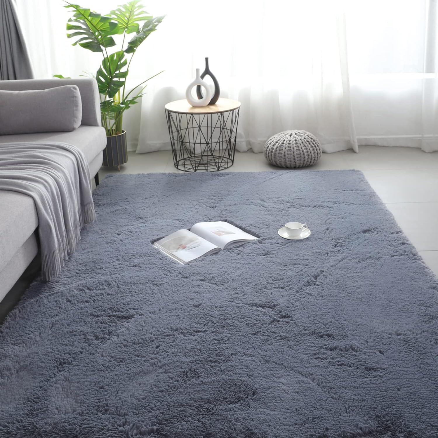 Vafodo Shaggy Area Rugs for Bedroom Living Room Ultra Soft F…