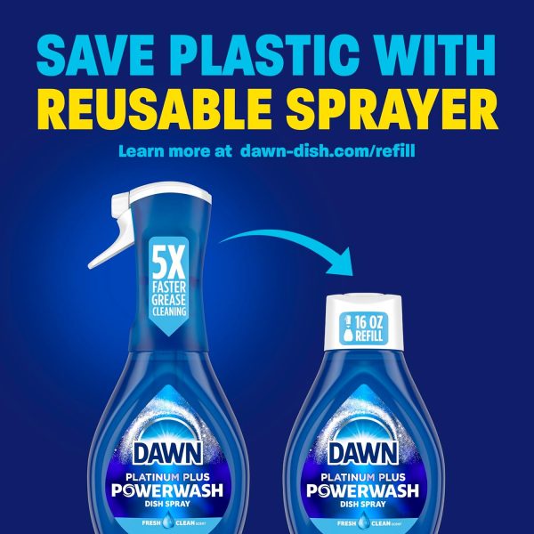 Dawn Platinum Powerwash Dish Spray Starter Kit, Dish Soap, F... - Image 7