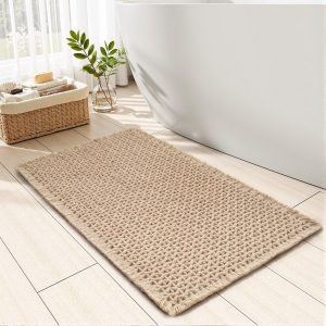 Checkered Bath Mat Non Slip Super Absorbent Quick Dry Bath M...