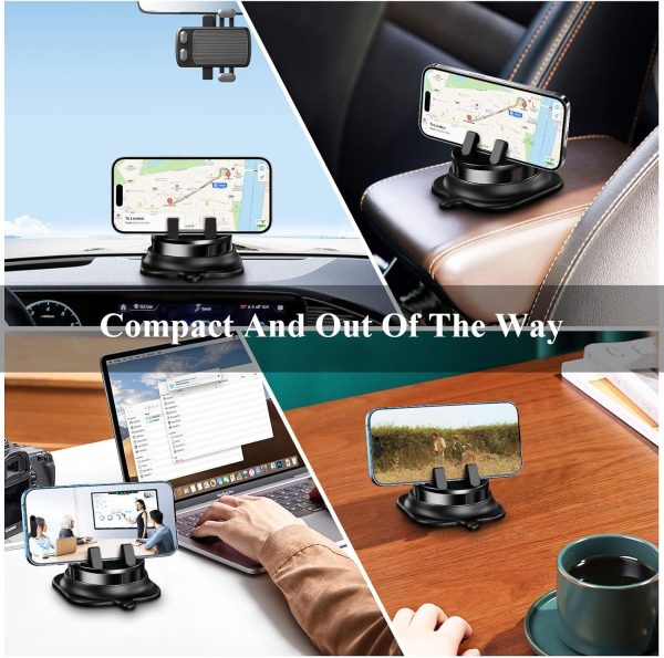 Jemey Car Phone Mount - 360° Rotatable Dashboard Phone Holde... - Image 7