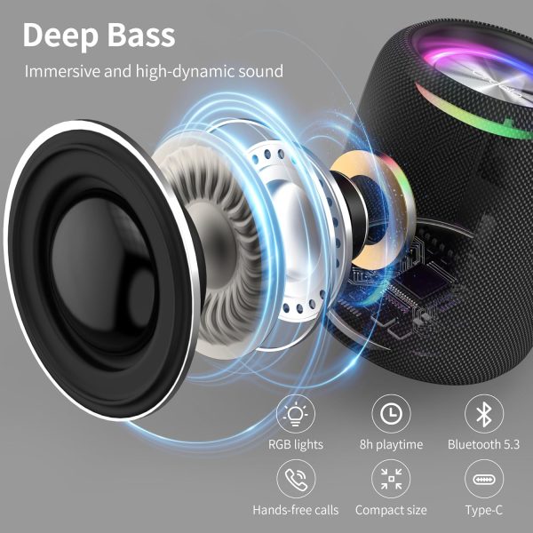 Oraolo Bluetooth Speaker, Portable Bluetooth Speakers with I... - Image 2
