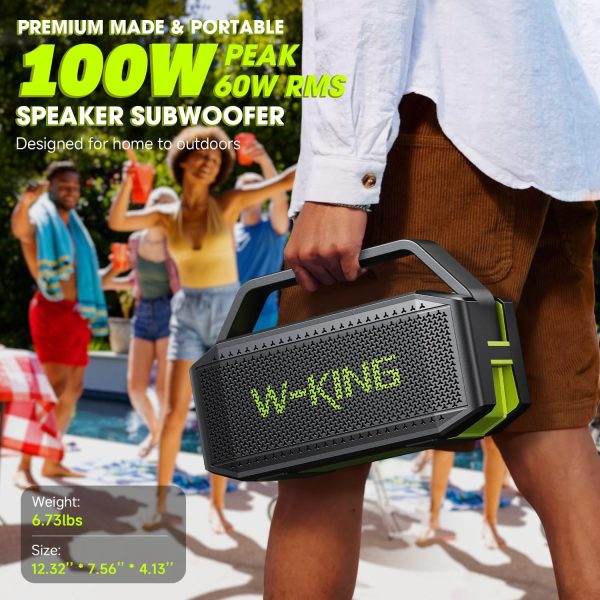 W-KING Bluetooth Speaker - (100W PEAK)60W Rich Bass, IPX6 Wa... - Image 9