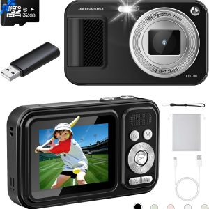 JVSCAM Digital Camera, Autofocus 48MP Kids Camera, FHD 1080P...