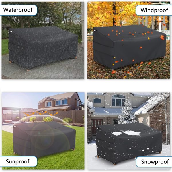 Gasadar Patio Sofa Cover Waterproof for 2-Seater Outdoor Sof... - Image 6
