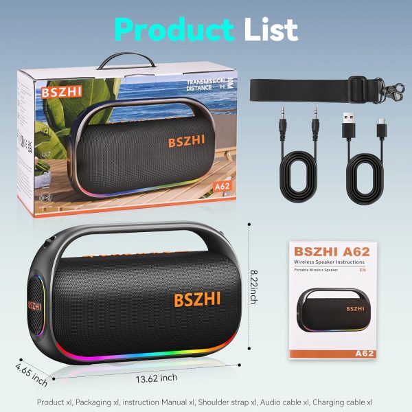 80W(120W Peak) Bluetooth Speaker Loud, Portable IPX6 Waterpr... - Image 6
